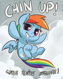 drawponies:  Chin Up! by atryl  ….don’t count on