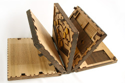 thedesigndome:  Complex Wooden Book Reveals Story with Solving