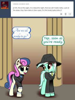 ask-canterlot-musicians:When she’s near, everything’s fine.I