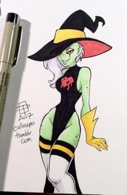 callmepo: Bonus Witchtober tiny doodle - Witchy Lord Dominator.
