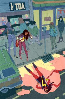 jakewyattriot: I drew the cover for Ms Marvel 14! It was fun,