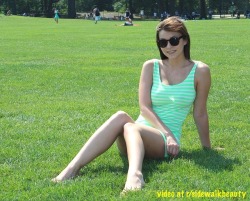 Tight Dress in the Sheep’s Meadow, Central Park NYC