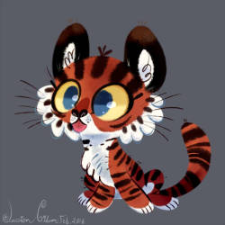 jazzedraws:  Ditzy Tiger cub. Possible another sticker design.