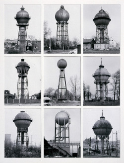 thetypologist:  Bernd and Hilla Becher watertower typology. 