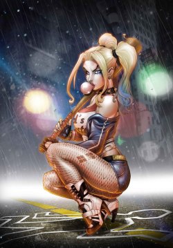 pantyhosedcharacters:  Harley Quinn - Suicide Squad Fanart by: