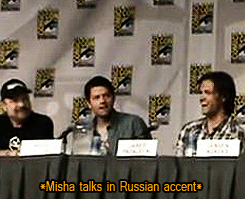jensenacklesmishacollins:  In which Misha isn’t /that/ funny,