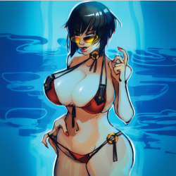 riftka: I drew I-No in a swimsuit, yep~