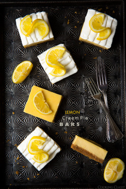 sweetoothgirl:  Lemon Cream Pie Bars   Yum