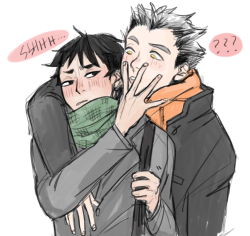 axoic:  akaashi doesn’t actually hate pda he’s just embarrassed