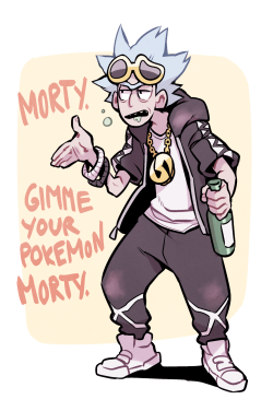 sburbox:  fightbeast:  I had to draw it  if Guzma is Ricksooo.. his grunts must be….?   HA!