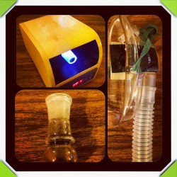 Vaporizer, check. Whip and bowl, check. Custom face mask mouthpiece,