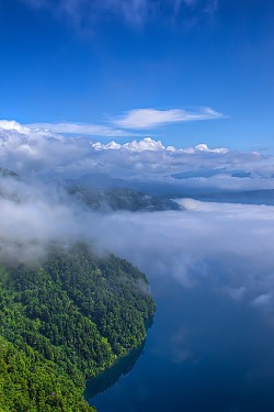 ponderation: Foggy Lake Mashū by Miki Asai  The lake is one