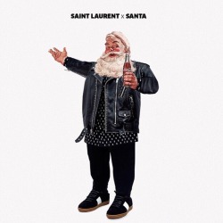modefunker:  Santa rockin’ Saint Laurent from head to toe.