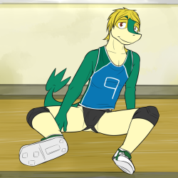 Volleyball Pokedude Pinup: Snivy