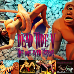 Dead Tide #5 	Dead Tide 5: The One-Eyed Terror 	The Dread Pirate Queen Jessenia and her flesh challenged sidekick  Gibonotik must go ashore to provision their ship, the &ldquo;Black Pearl  Necklace&rdquo;. Taking some redshirts along for protection, they