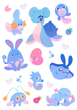 ieafy: water pokemon ~! ♥they are available for purchase as