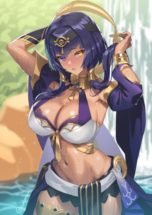 xsirboss:   水浴び中だったキャンディス  cuboon@C101お休みhttps://www.pixiv.net/artworks/102868287