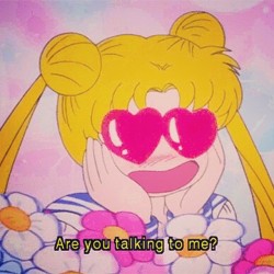 daisysart:  When some good looking speaks to you xxx #sailormoon