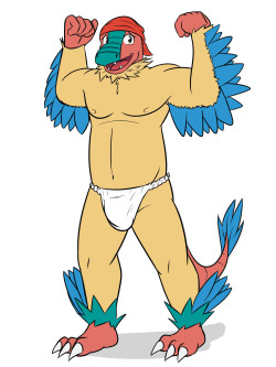 Archeops pastry chefs, stripped down to his fundoshi.  A quick