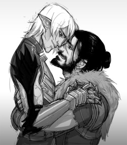 kingsdarga:  ᕕ(ᐛ)ᕗ (shamelessly inspired by viktopia’s glorious manbun