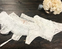 hipsandcurves:  Stocking up on our winter white panties! Shop