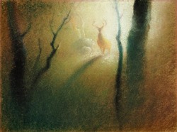 talesfromweirdland:‪Concept paintings for Disney’s BAMBI