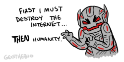 geothebio:  “ age of ultron au where ultron gets too distracted