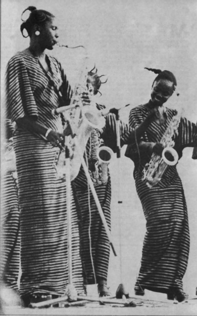 deactivated-ay0mak3sfilms: Swinging saxophonists in Guinea. Members
