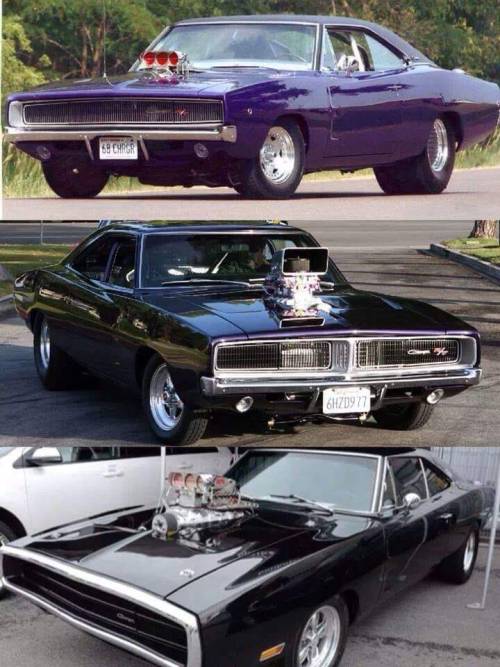 jacdurac:  From the top 1968, 1969 and 1970 Dodge Chargers. The