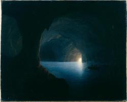 themarinevampireshop:‘Blue Grotto’ - Jakob Alt {1835}