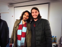 awesomesoccerhairclub:  Russell Brand hanging out with Andy Carroll