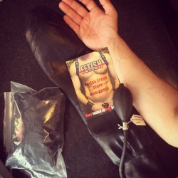 ashleyryder:  @fetishfreakLDN getting my new #dildo and #gloves
