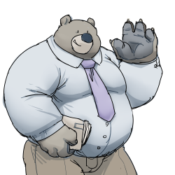 kumaclaw:It’s Beardad!He works hard.