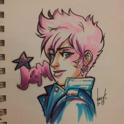 daunt:  Ahhh had to draw #Jem all punky… :D 