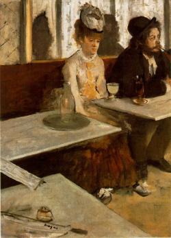 L'Absinthe - Edgar Degas  The woman in the painting is Ellen