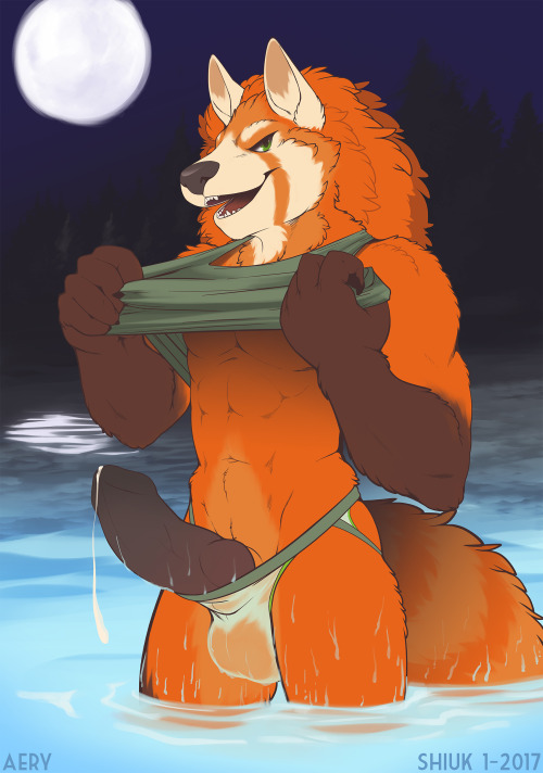 shiuksalamander:Dip in the Night. The full moon makes this werewolf anxious and active, he can’t sleep and proposes a dip in the lake, though something tips you off that he might have other desires.