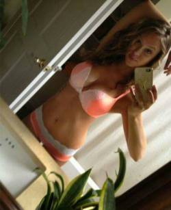 hot and pretty teen selfshot in sexy underwear her nice real