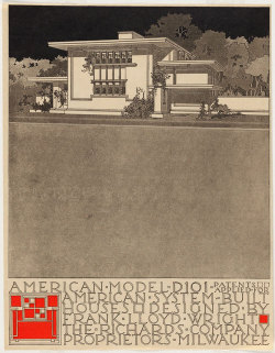 moma:  Frank Lloyd Wright, born today in 1867, modeled this lithograph