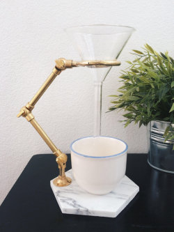 yourcoffeeguru:  Coffee pour over holder with glass - marble