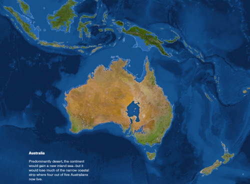 mapsontheweb:  Australia If All The Ice Meltedby National GeographicMore