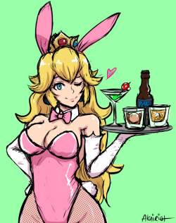 akairiot:  my kind of Easter Bunny~  peachy~ ;9