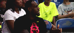  LeBron comes out to support LBJ Jr. at his AAU game. 