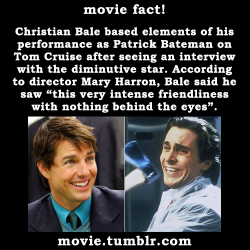 movie:  Christian Bale based elements of his performance as