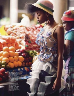 blackfashionstars:  Sharleen Dziire for Elle South Africa January