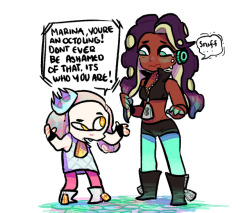 lellypad:idk i feel like it would be hard to be the only Octoling around, even if ur a popstar. Like she betrayed all the other octolings to be with inklings poor Marina i lov her ;-;