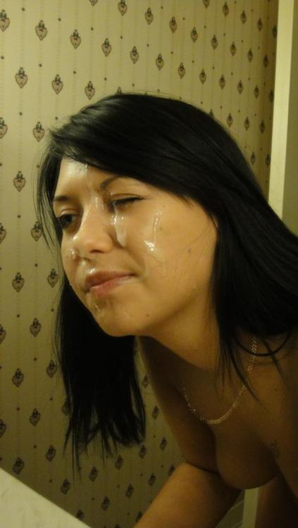 facialcum1:I love this hot slut…she looks hot before during and after