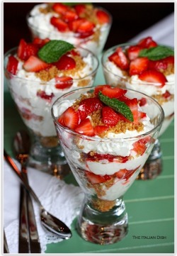 boozybakerr:Strawberry Cheesecake ParfaitsWhere Alcohol Is The