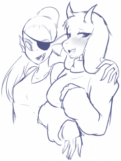 starcross-art:  Friend requested a sketch featuring Toriel and