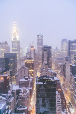 nichvlas:  New York City Skyline in the Snow— (by Vivienne
