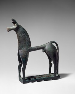ancientpeoples:  Bronze Horse 8th Century BC Geometric Greek